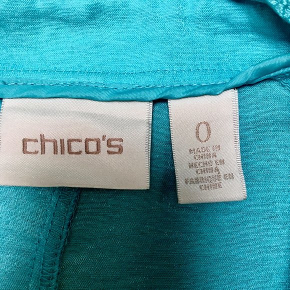 dressy Chico's aqua blue jacket - Picture 5 of 12